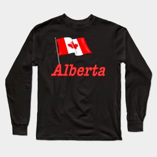 Canada Waving Flag - Alberta Long Sleeve T-Shirt